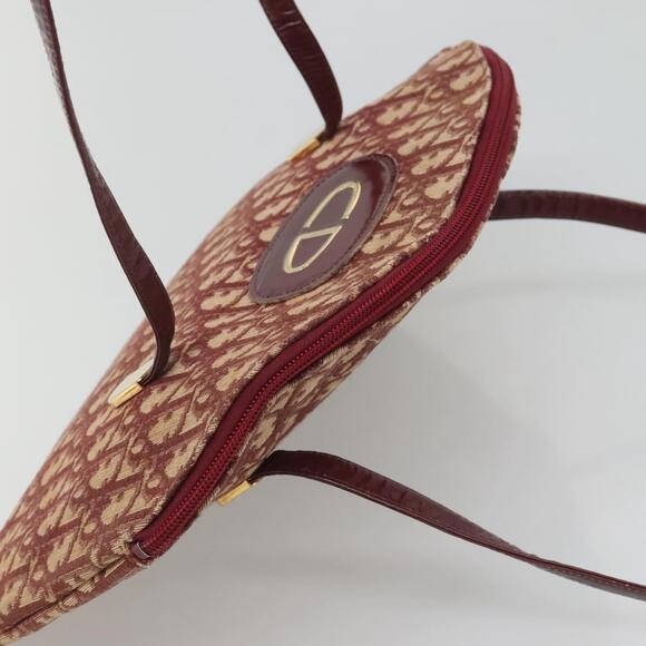 DIOR Trotter Canvas Shoulder Bag Red Gold - Picture 6 of 11